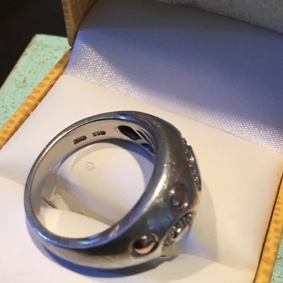 Rachel Welch sterling, 18k & Diamond ring vintage - Picture 6 of 7